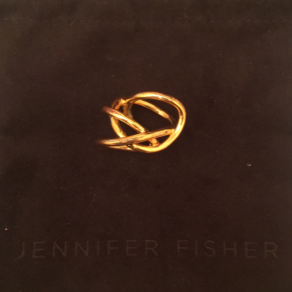 Jennifer Fisher Large Abstract Line Ring
